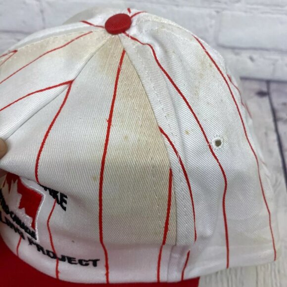Vintage Oilfield Hat Cap Snapback White Red Petro Canada '93 Drilling Project - Picture 10 of 11